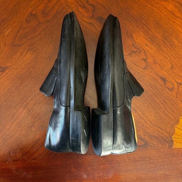 Bruno Magli Black Leather Loafers Mens 10.5 Made in Italy main image 4